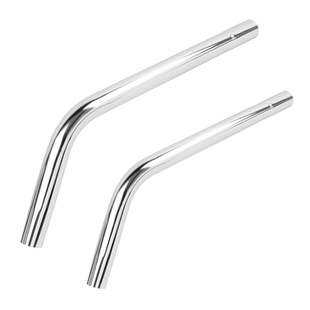 Double elbow chromed tubes