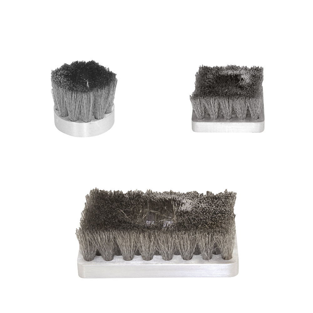 Brushes with stainless steel bristles