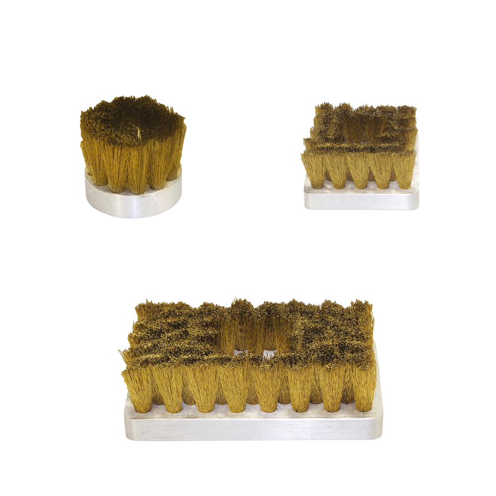 Brushes with brass bristles